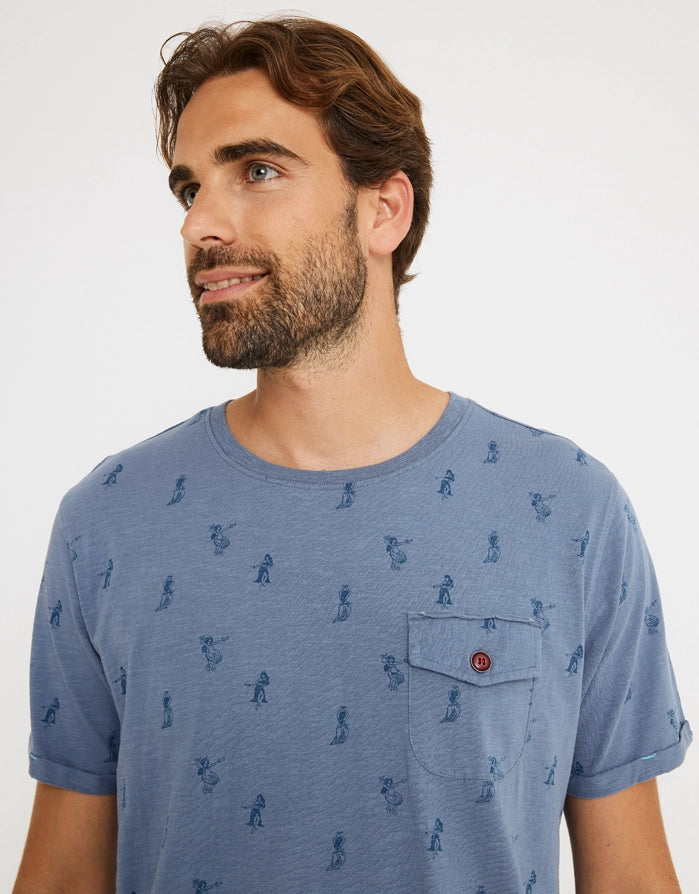 Navy Blue Short Sleeve T-shirt - Hoop