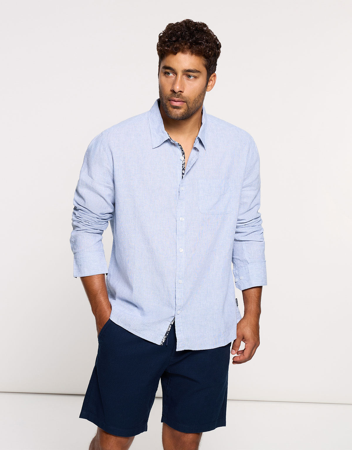 Camisa Manga Larga Azul - Sum