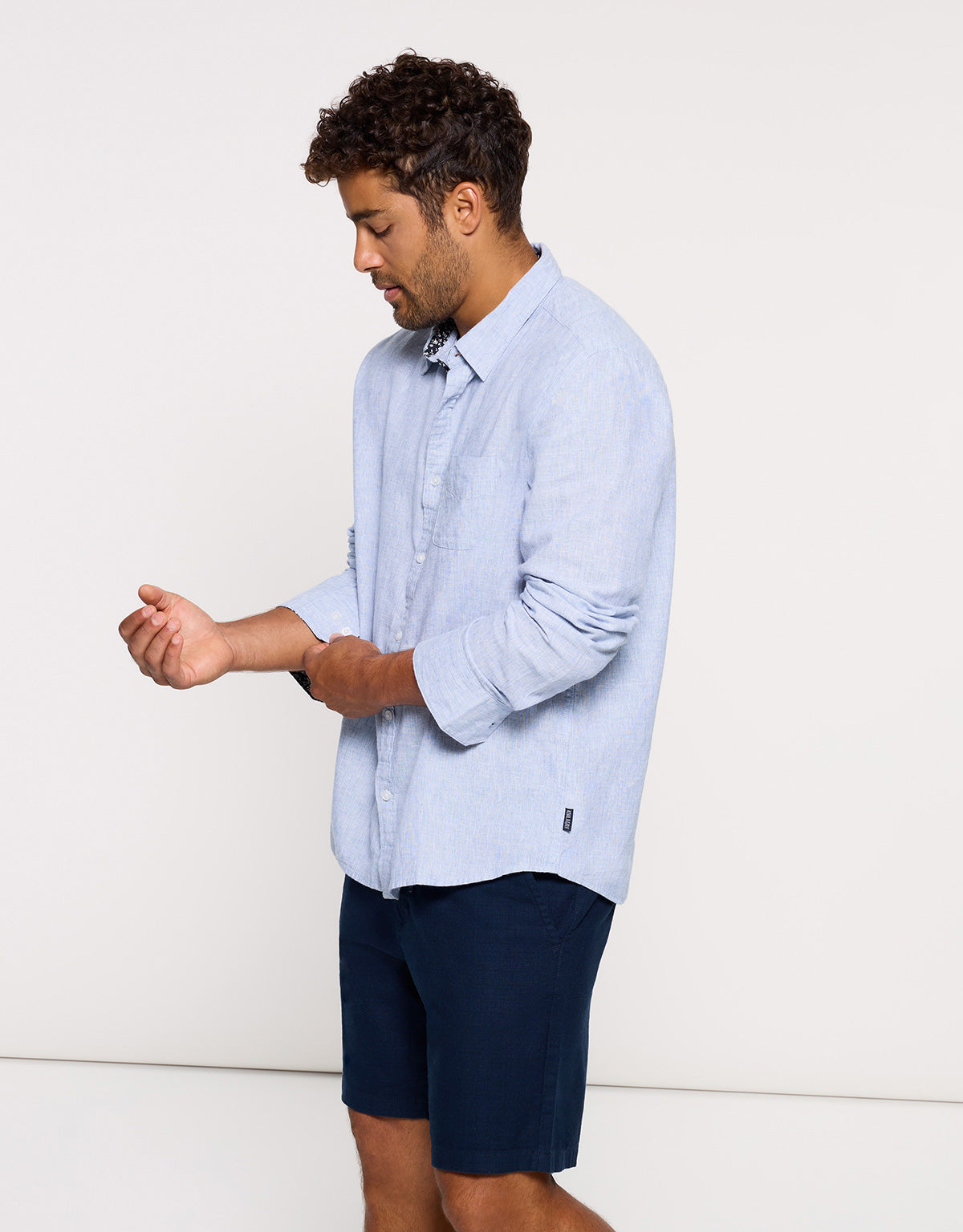Camisa Manga Larga Azul - Sum 3