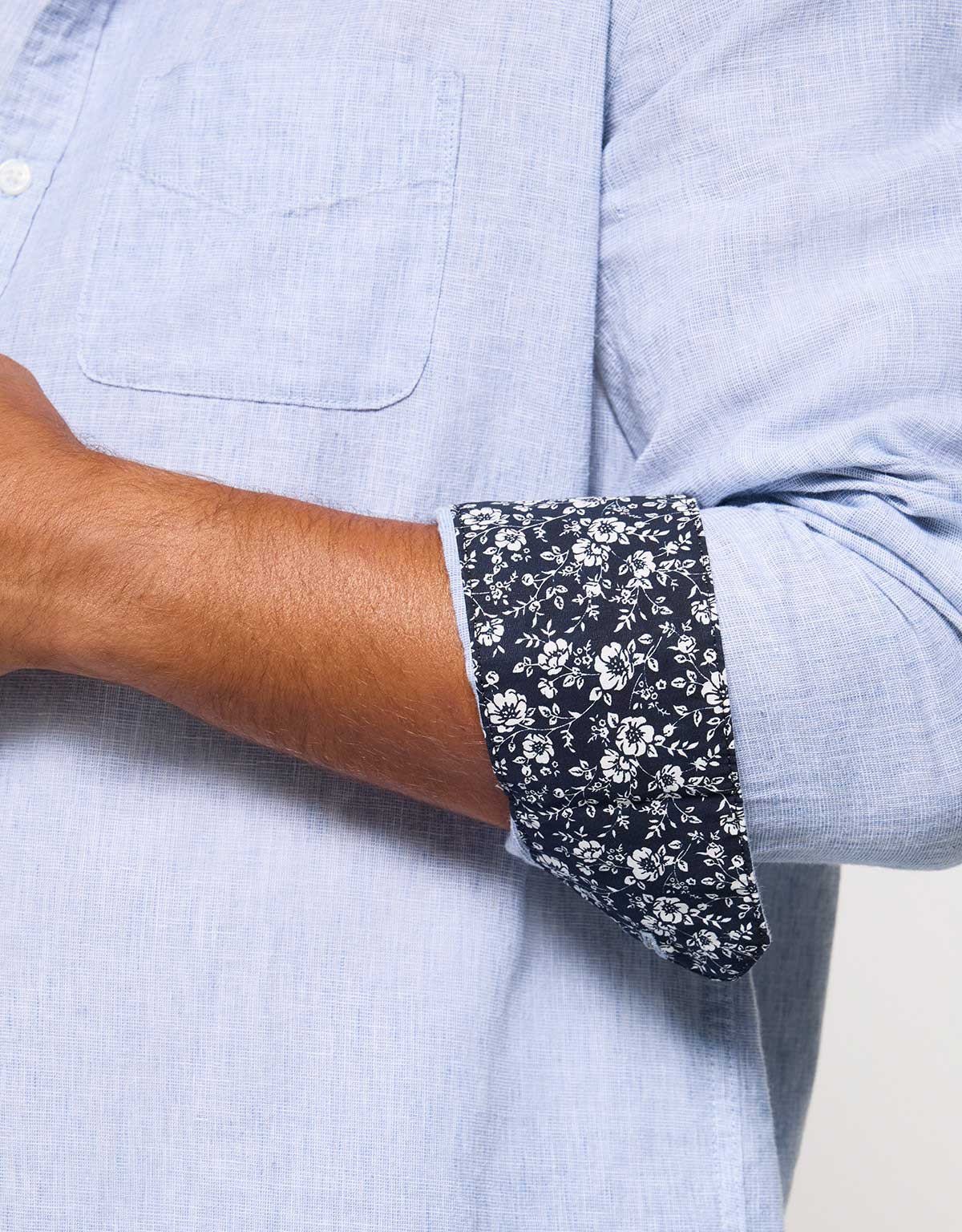 Camisa Manga Larga Azul - Sum 7