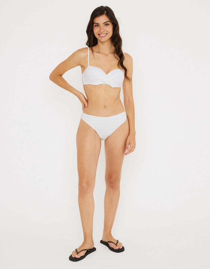 White Bandeau Bikini Top - Bicela
