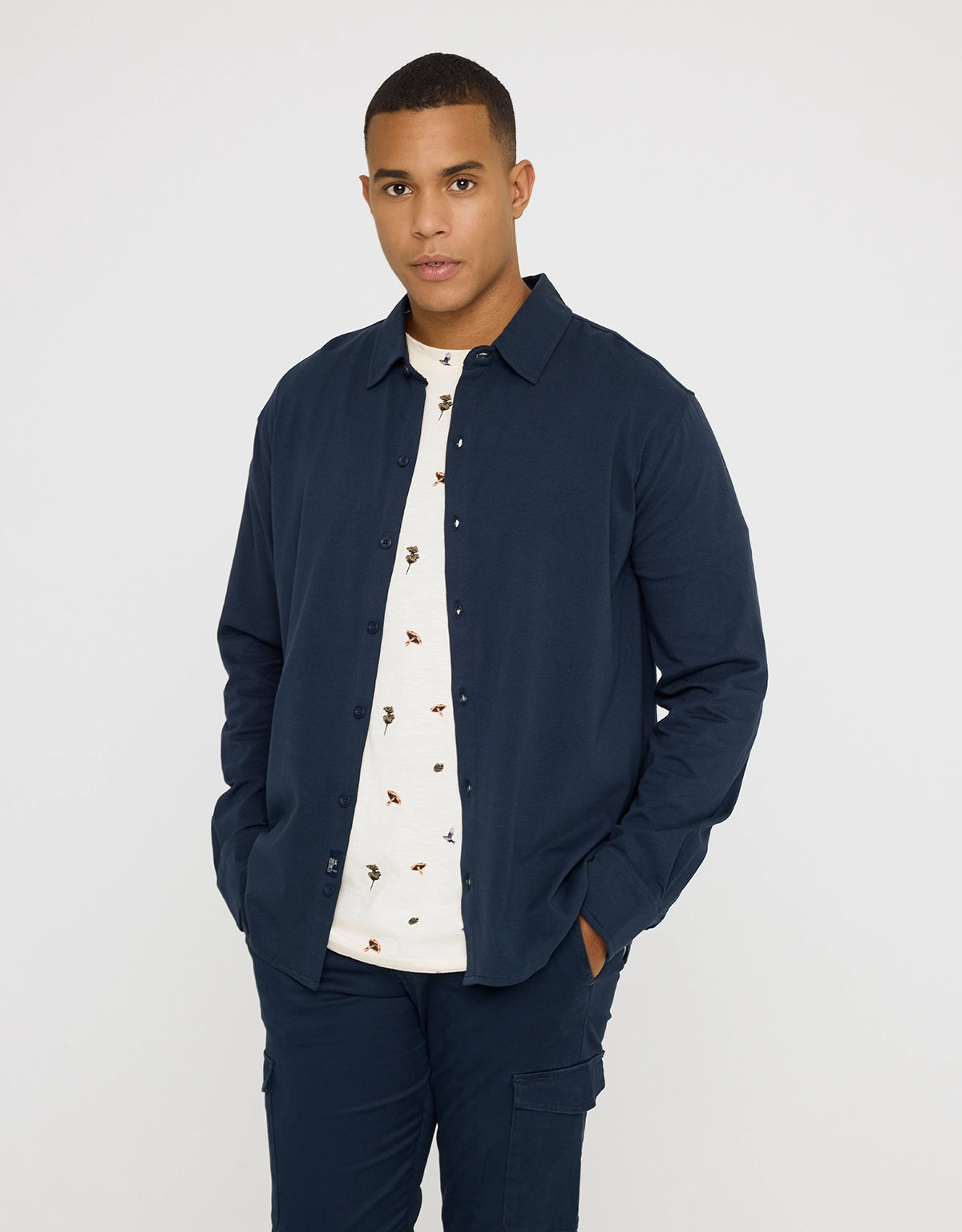 Camisa Manga Larga Azul Marino - Atti 