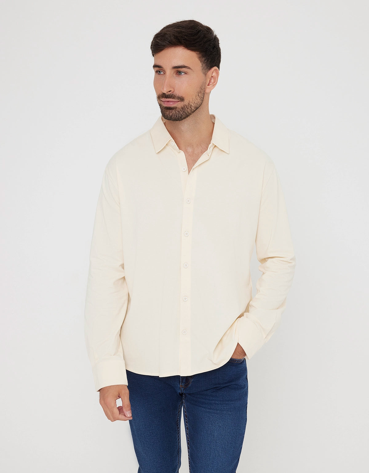 Camisa Manga Larga Crema - Atti 