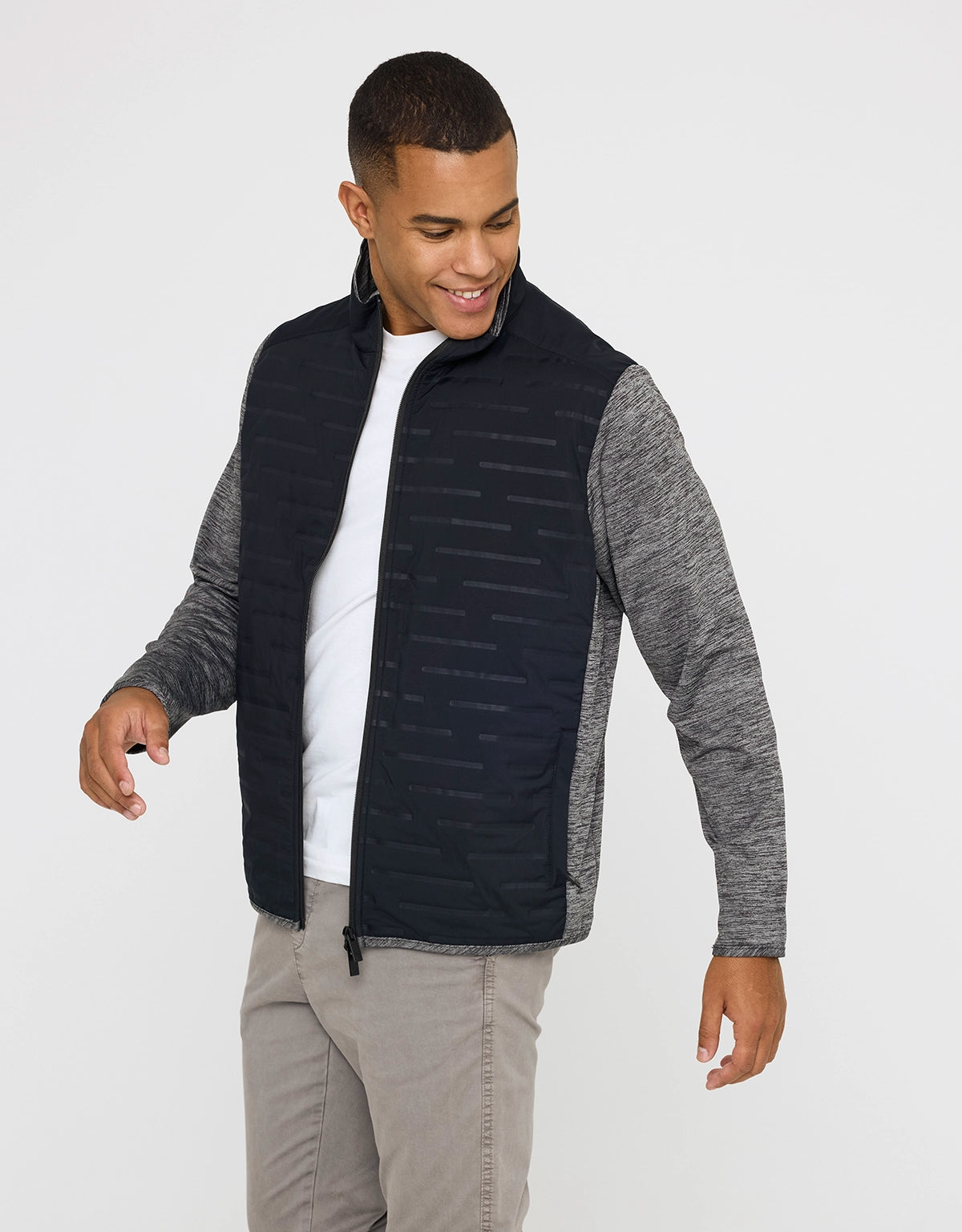 Chaqueta Ligera con Cremallera Gris - Phu 
