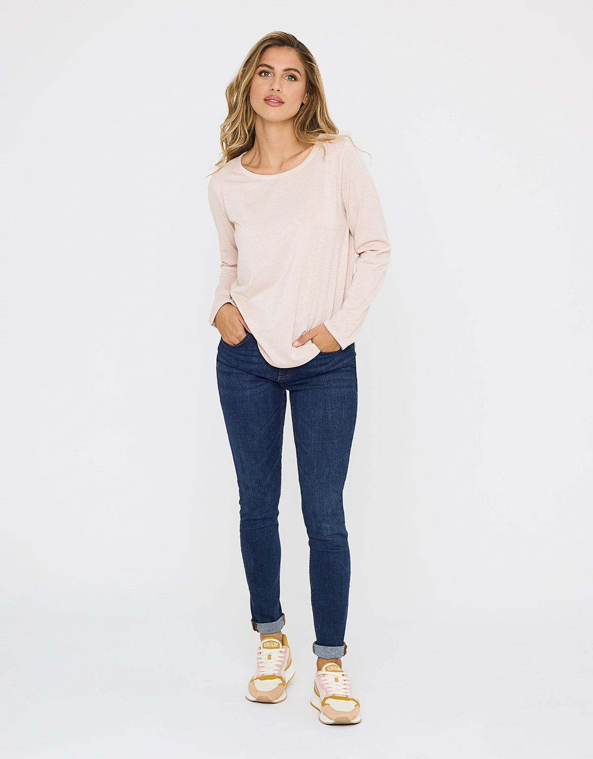 Camiseta Manga Larga Rosa - Amilka 