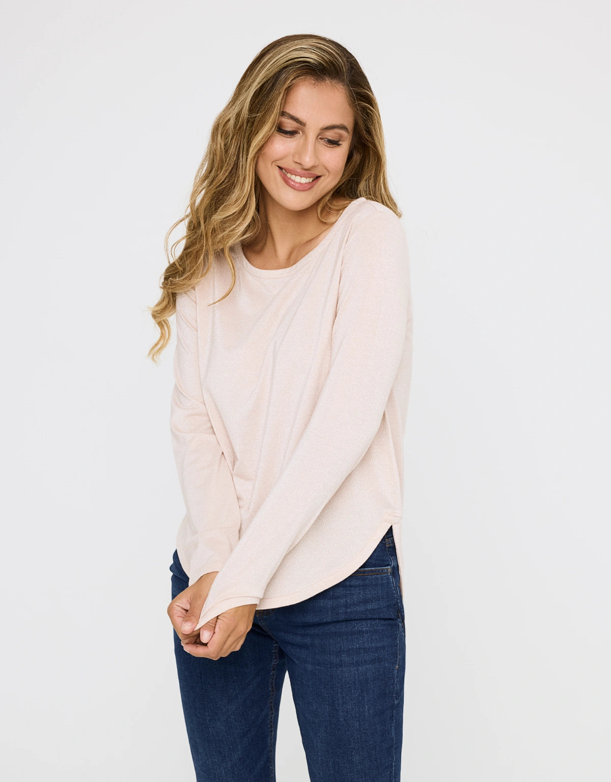 Camiseta Manga Larga Rosa - Amilka 