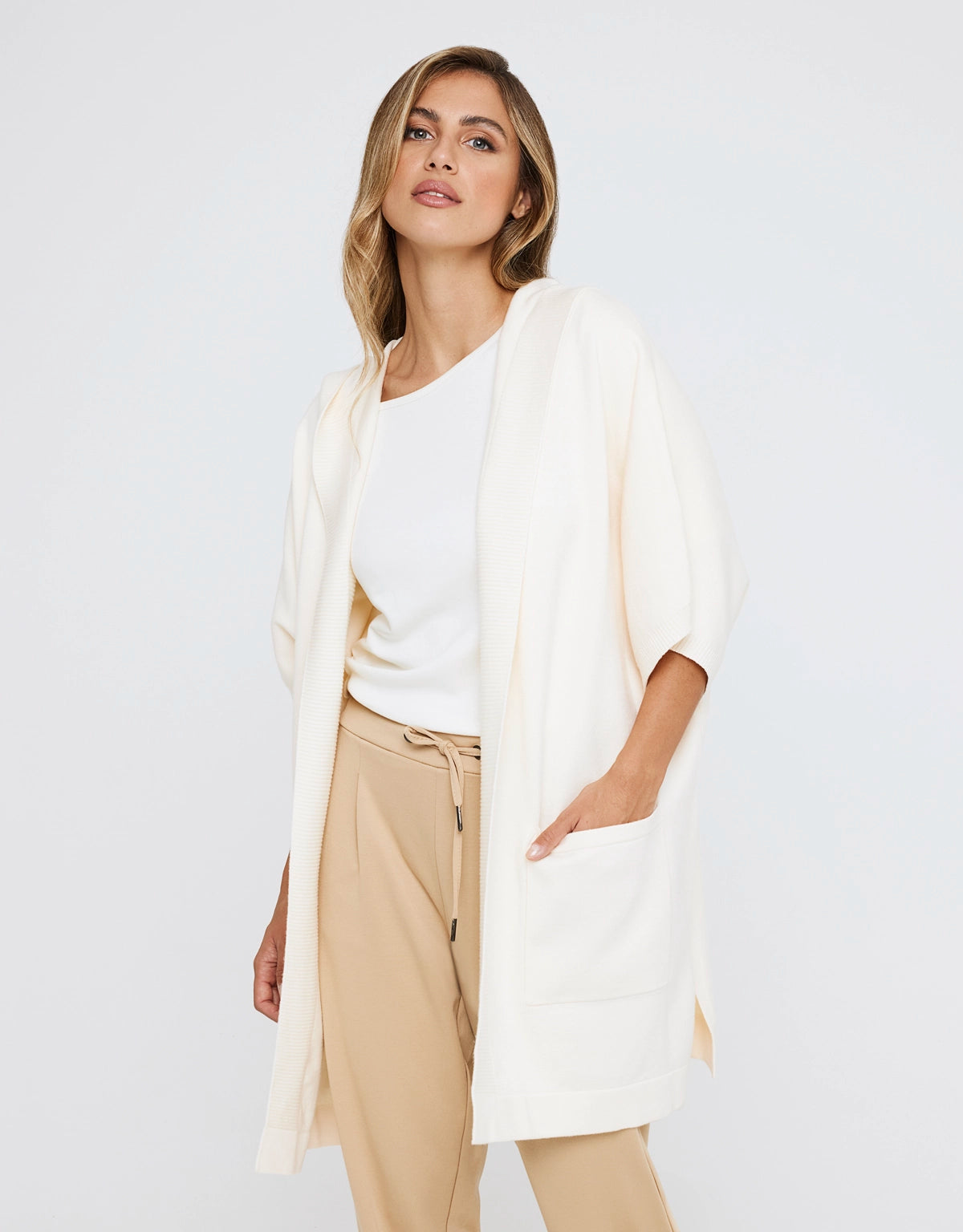 Poncho Abierto Beige - Alfonti 
