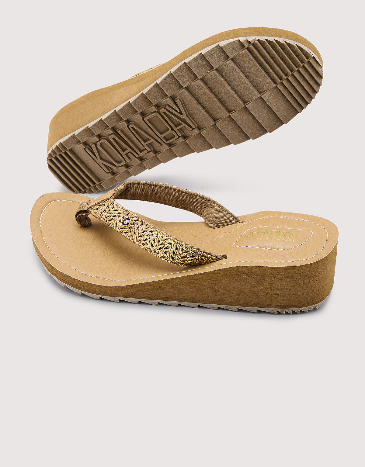 Brown Wedge Flip Flop - Levix