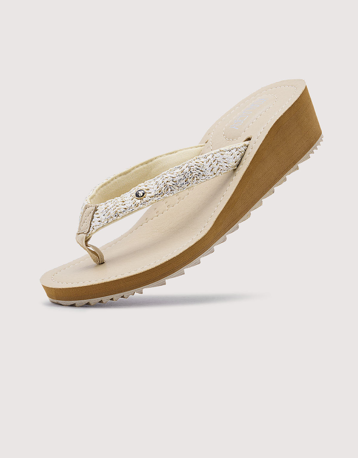 Beige Wedge Flip Flop - Levix