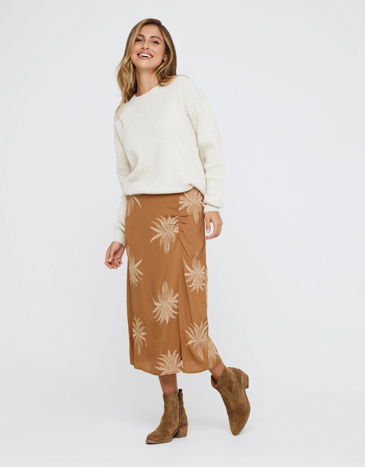 Falda Midi Estampada - Ninat 
