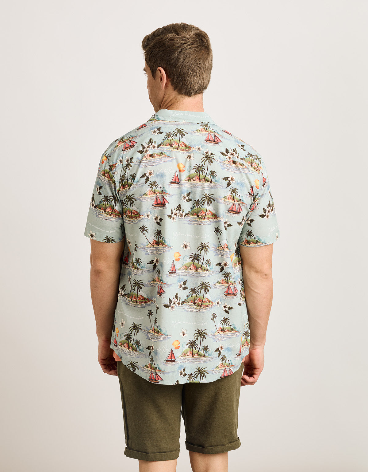Camisa Manga Corta Azul Celeste - Cashoy 