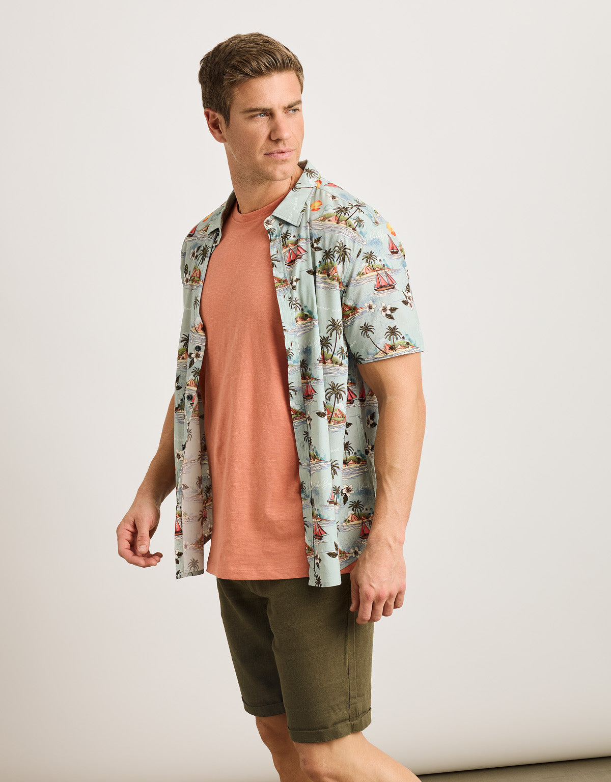 Camisa Manga Corta Azul Celeste - Cashoy 