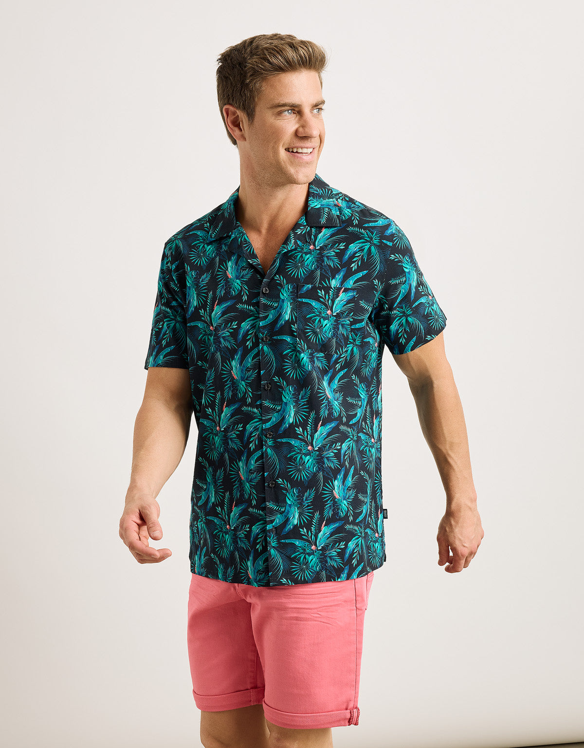Camisa Manga Corta Azul Marino - Amazono 