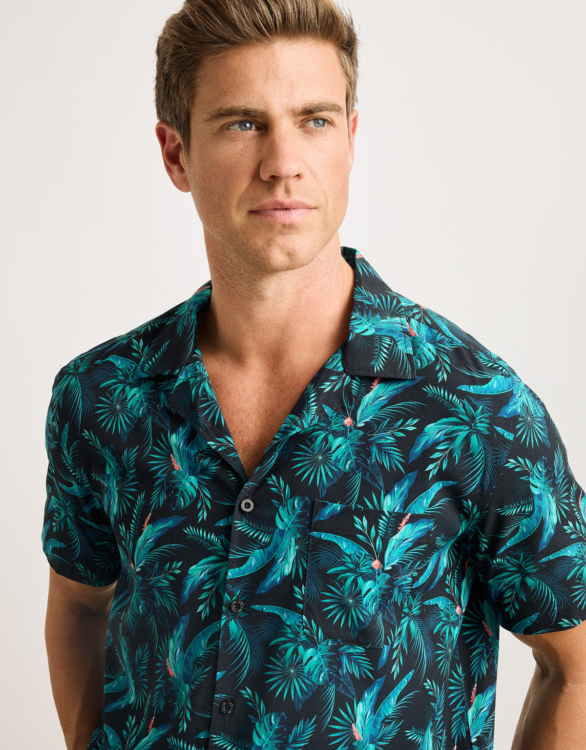 Camisa Manga Corta Azul Marino - Amazono 