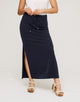 Falda Midi Azul Marino - Claudinasa