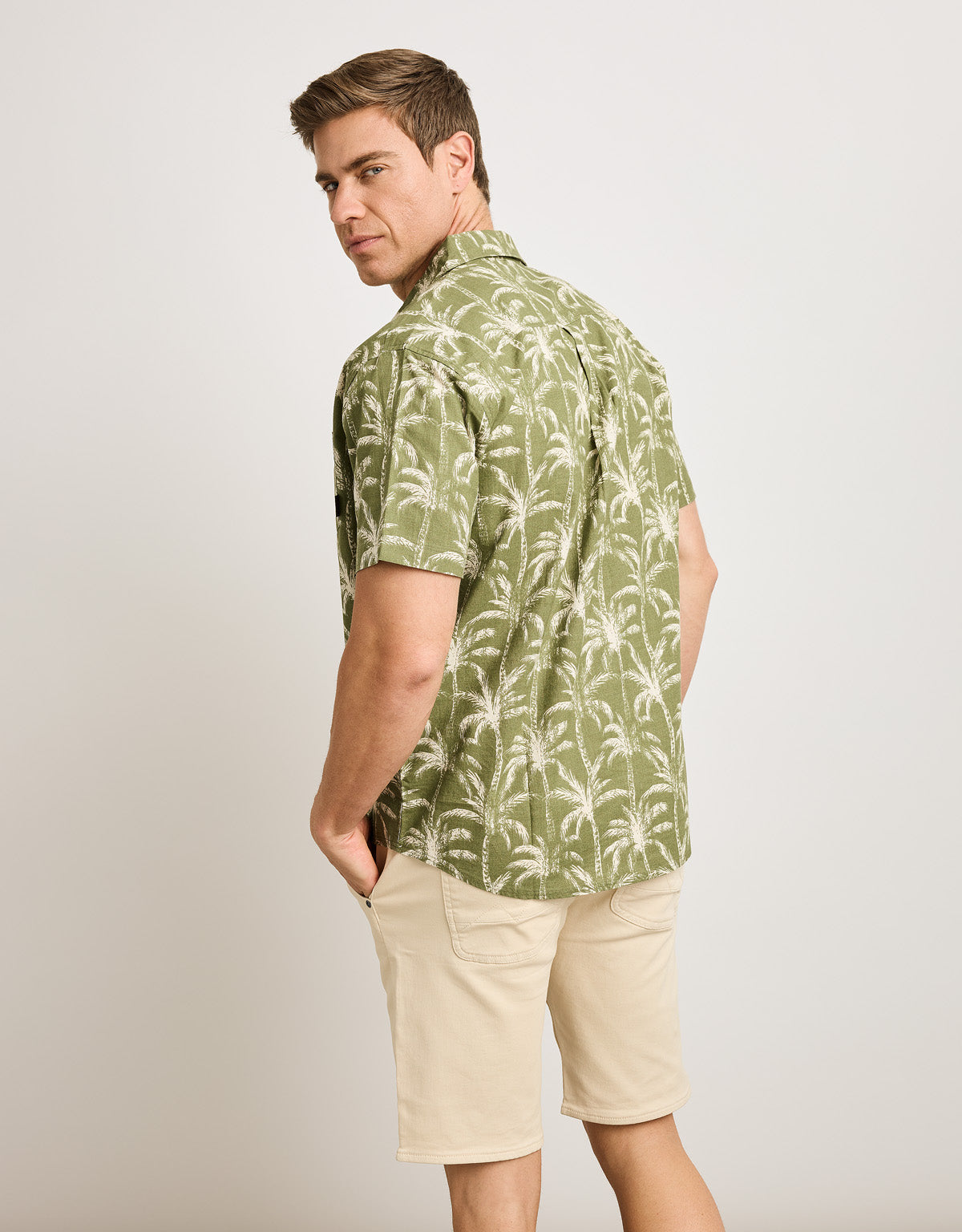 Camisa Manga Corta Verde - Linnot 