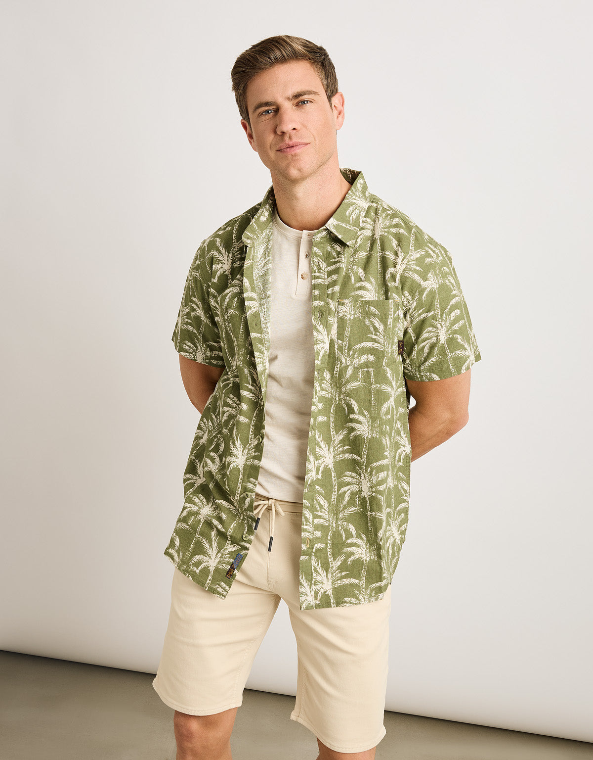 Camisa Manga Corta Verde - Linnot 