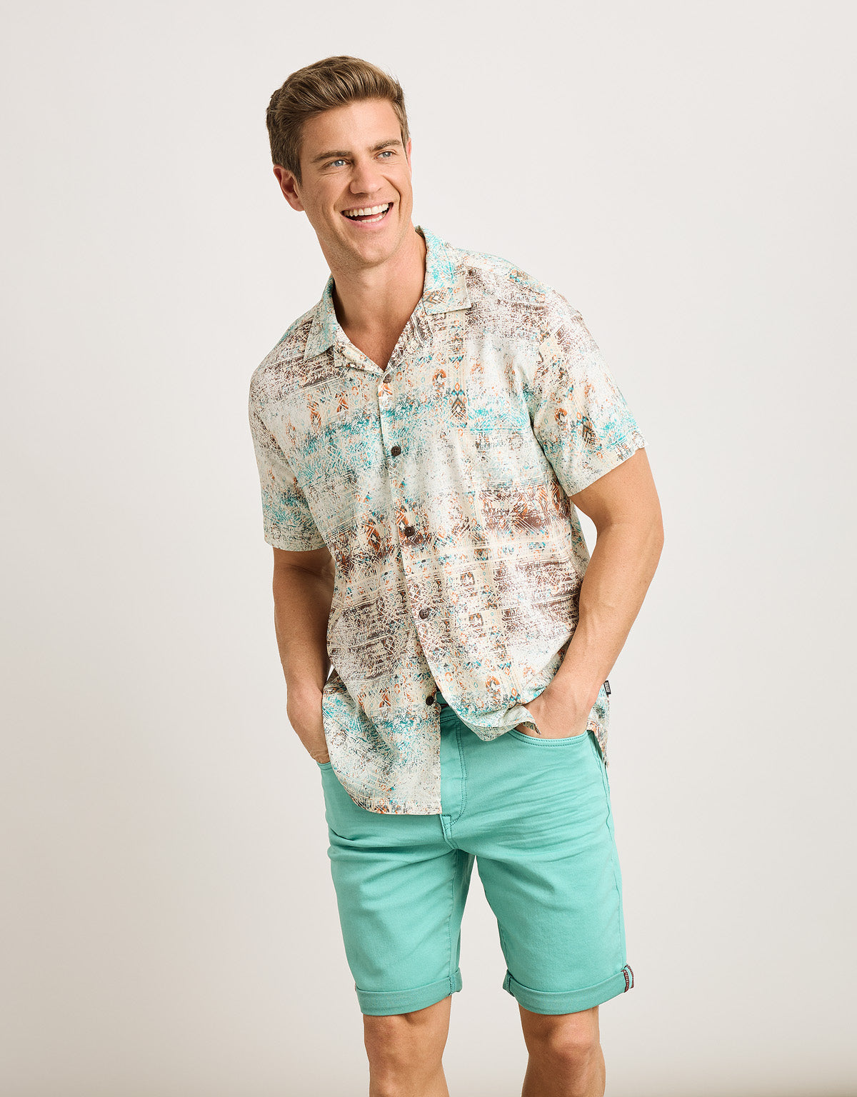 Camisa Manga Corta Multicolor - Marittima 