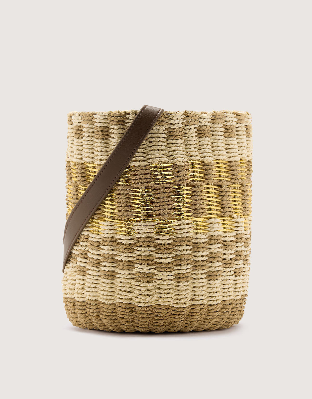 Beige Gold Crossbody Bag - Jelya