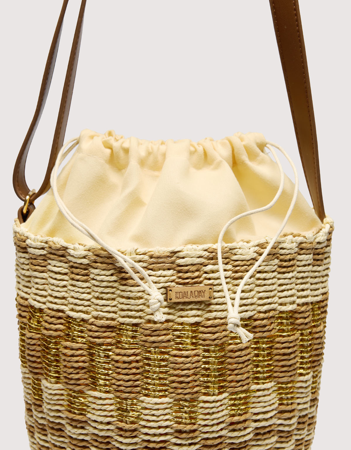 Beige Gold Crossbody Bag - Jelya