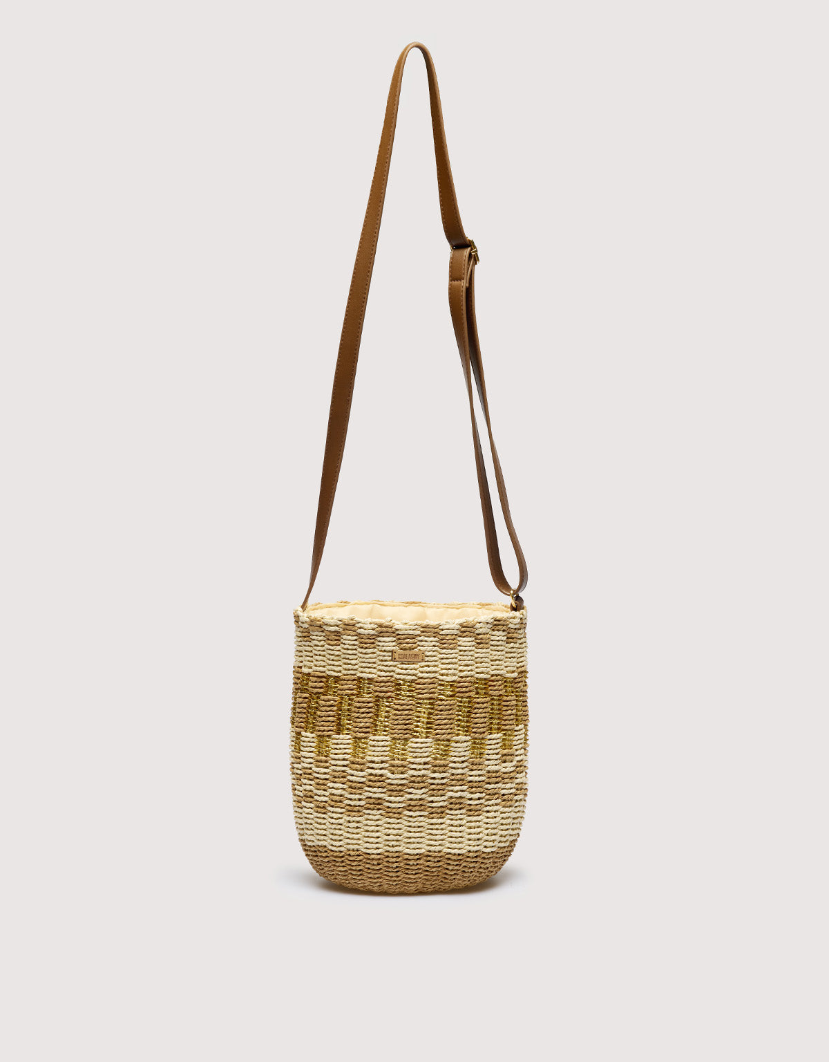 Beige Gold Crossbody Bag - Jelya