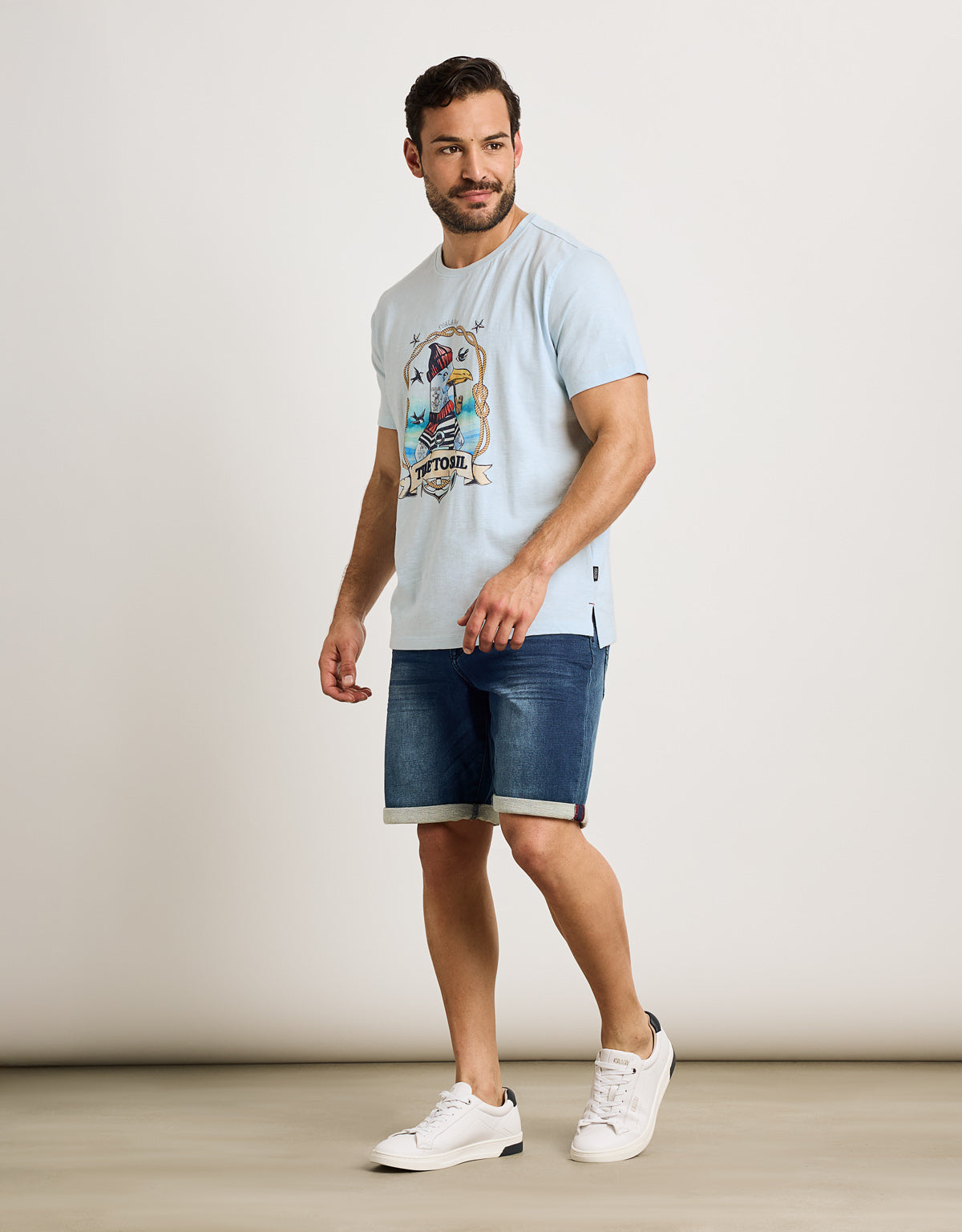 Light Blue Short Sleeve T-Shirt - Gaviote