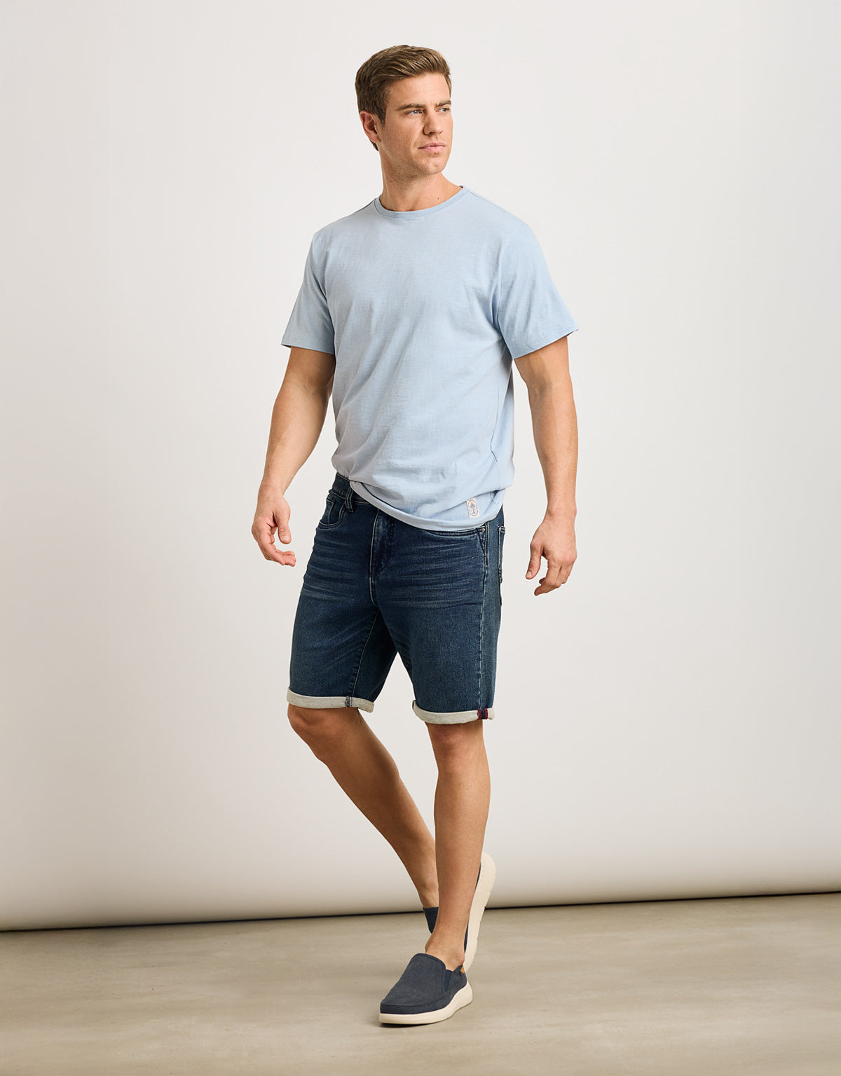 Light Blue Short Sleeve T-Shirt - Basili