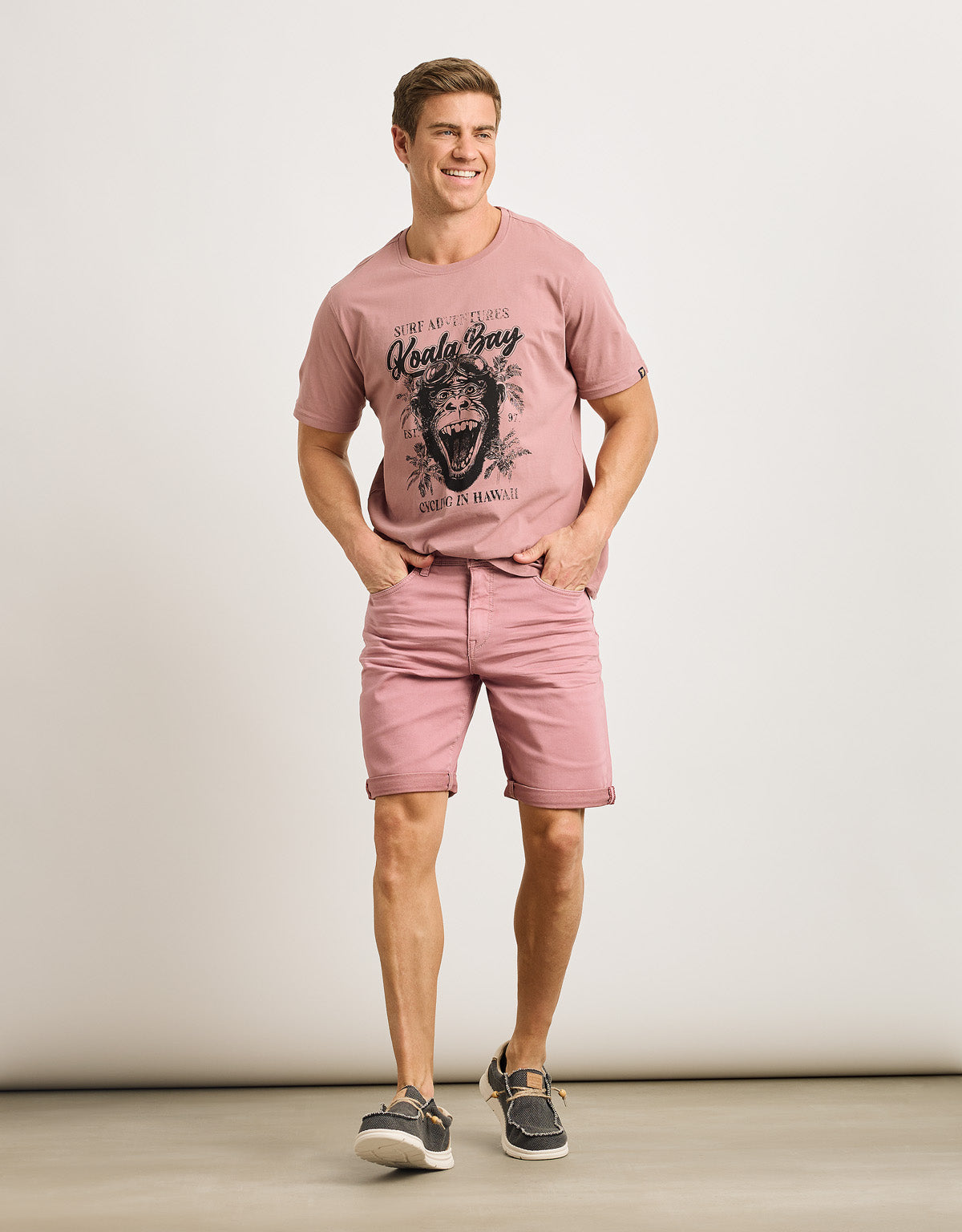 Camiseta Manga Corta Rosa Ceniza - Monquecito 
