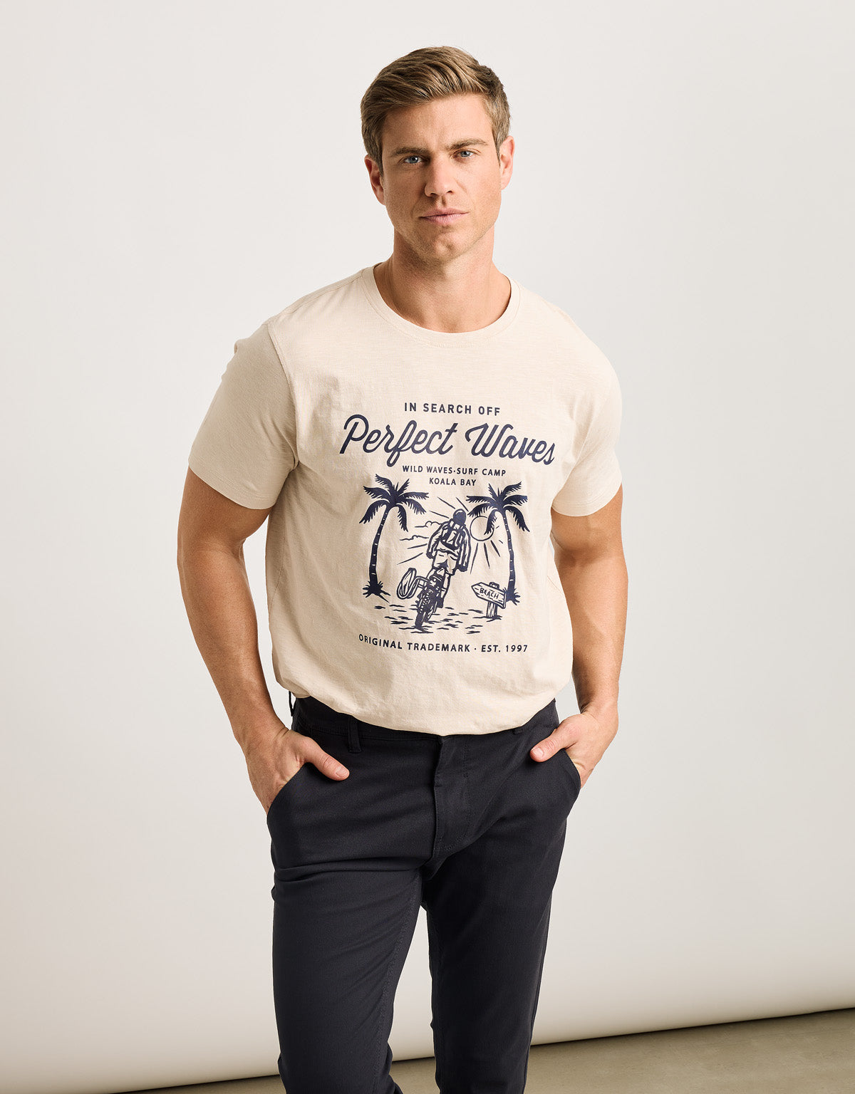 Camiseta Manga Corta Beige - Lanau 