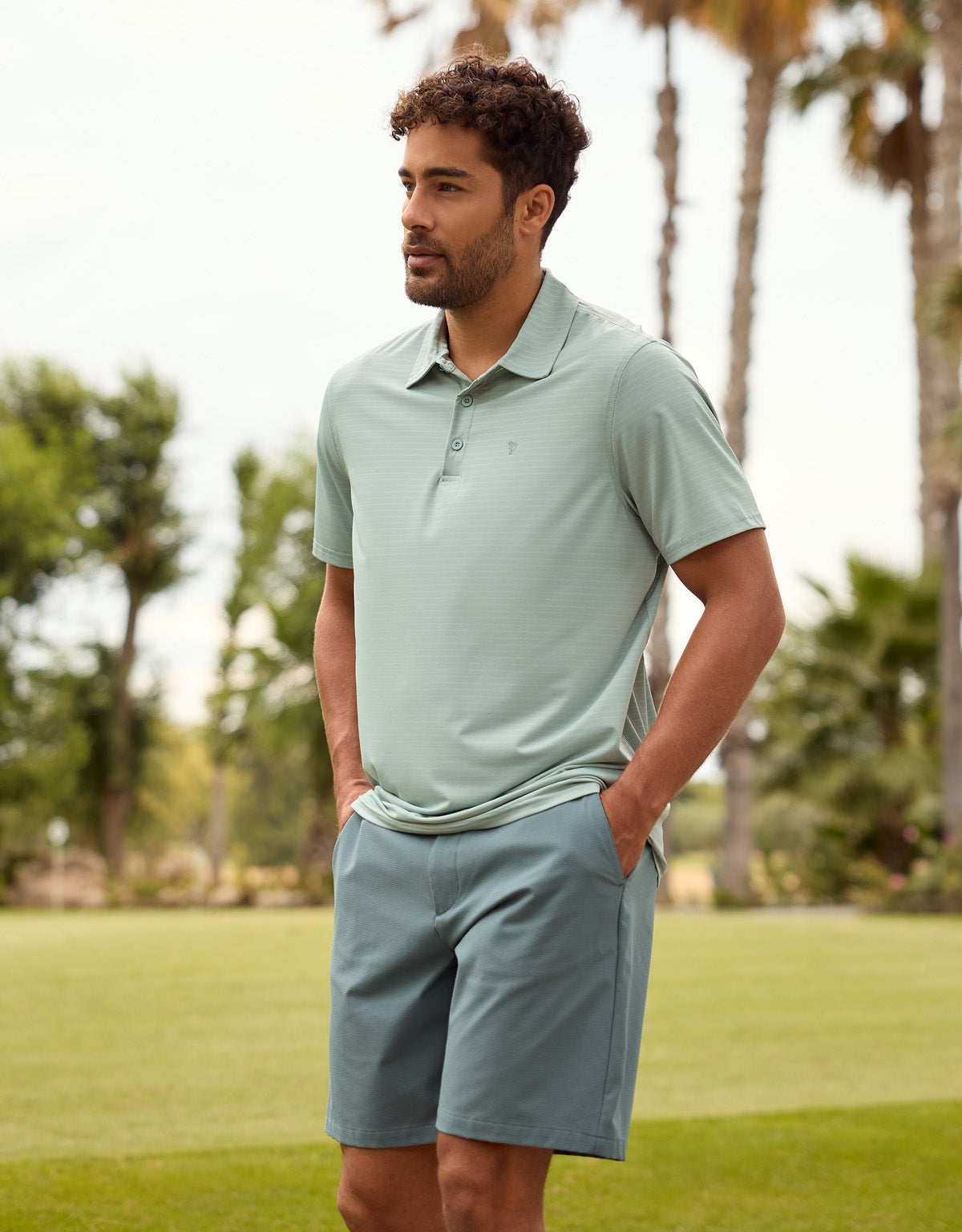 Green Short Sleeve Polo - Toole