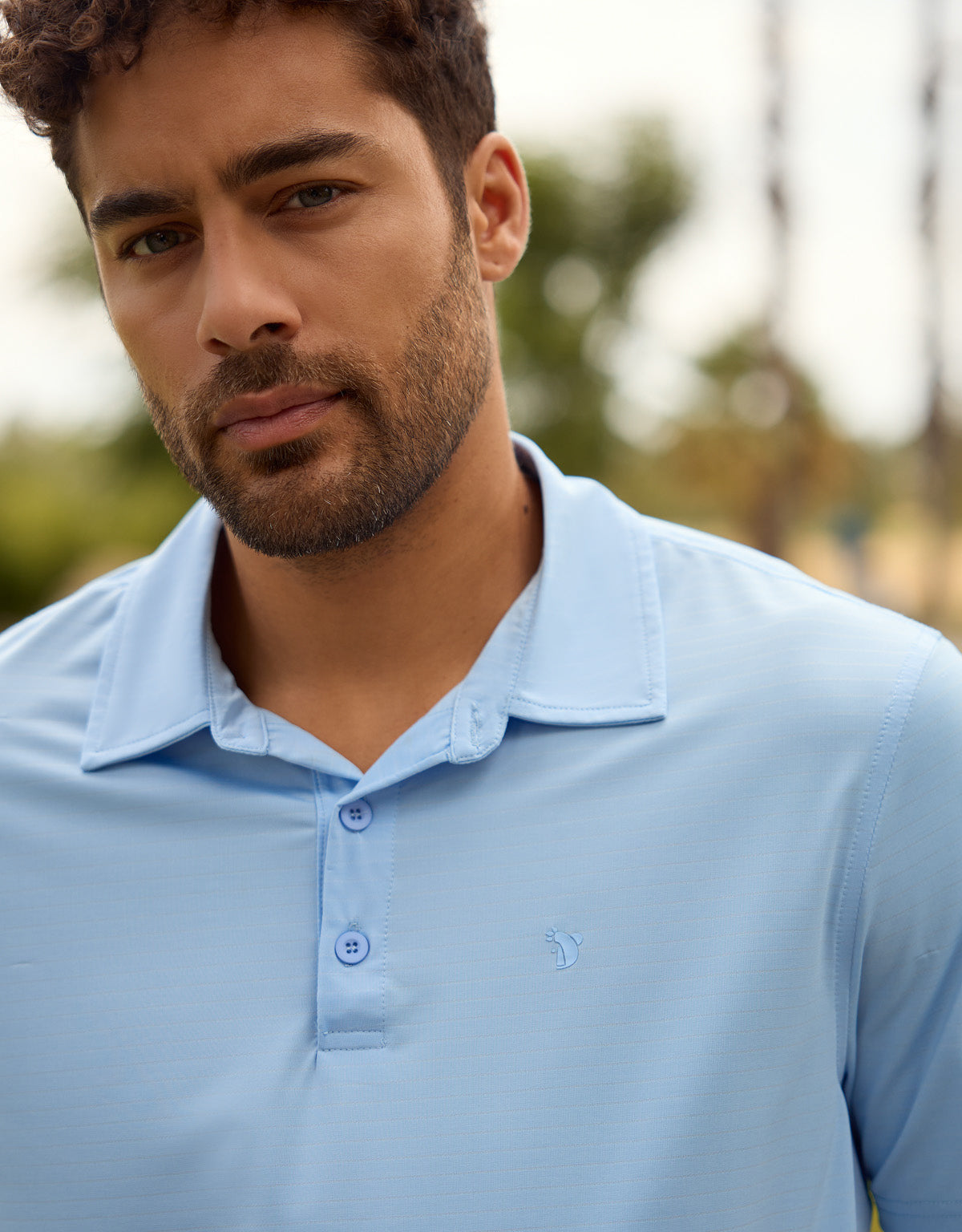 Light Blue Short Sleeve Polo - Toole
