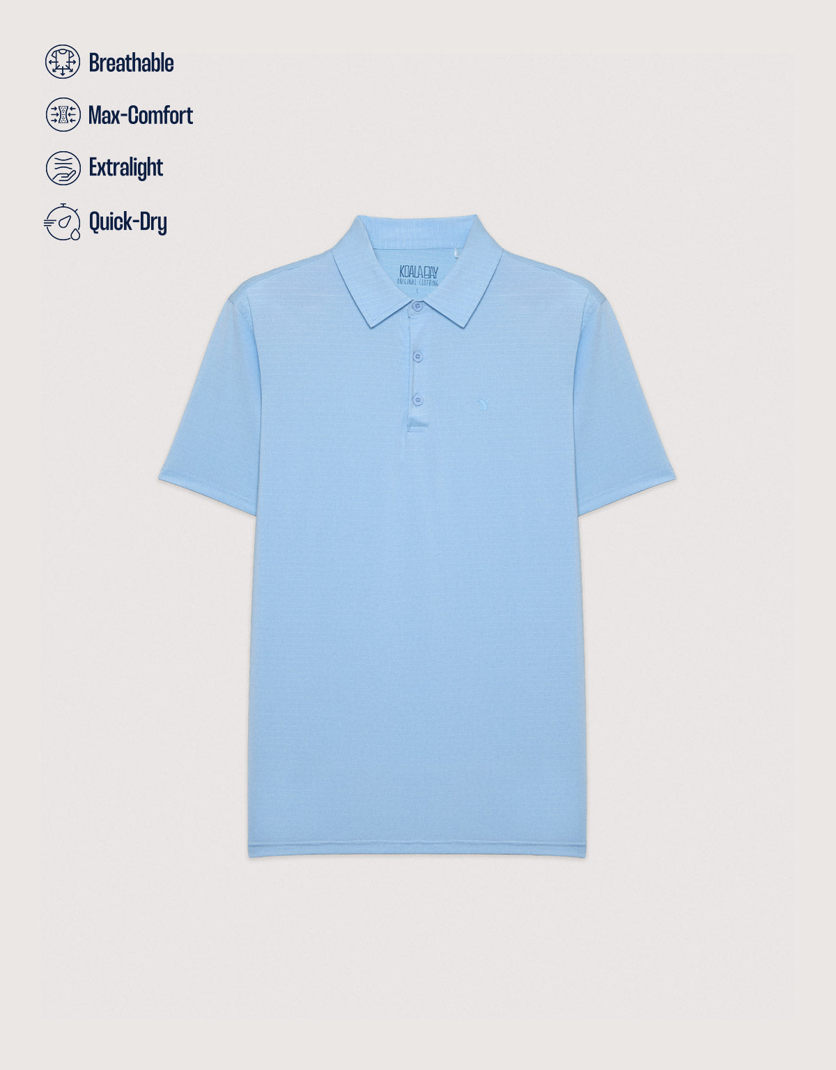 Light Blue Short Sleeve Polo - Toole