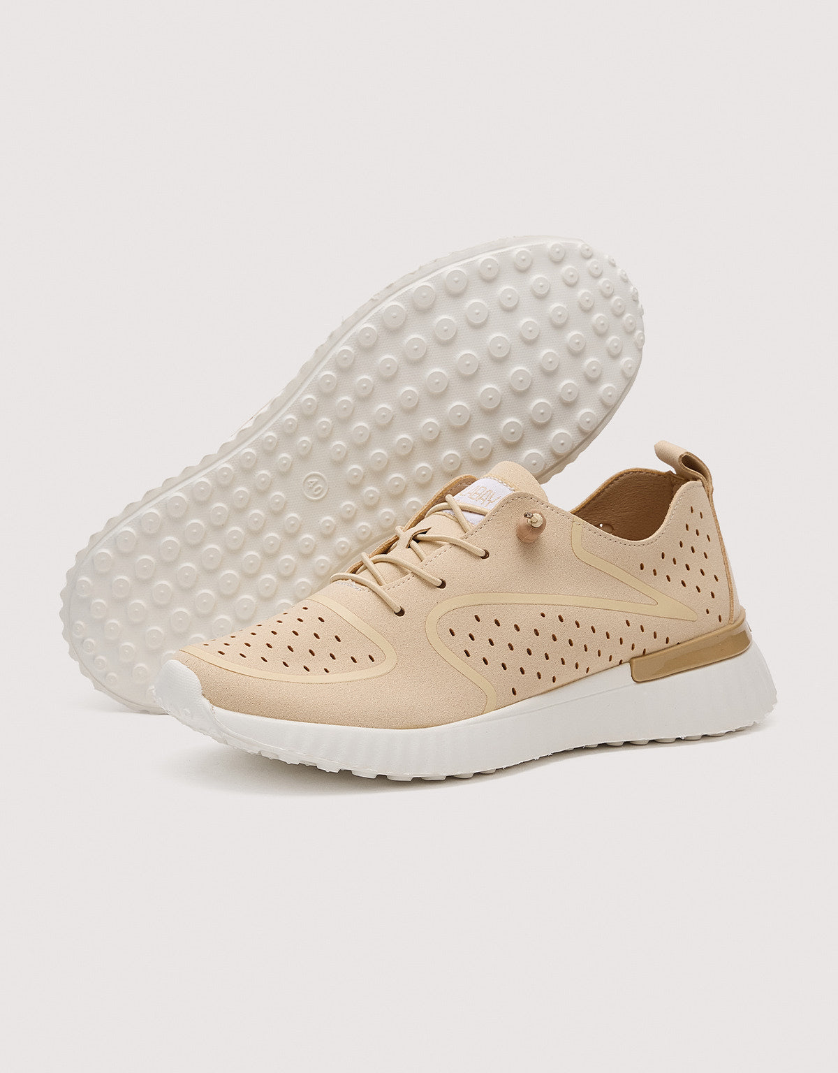 Beige Memory Foam Sneakers - Charmy