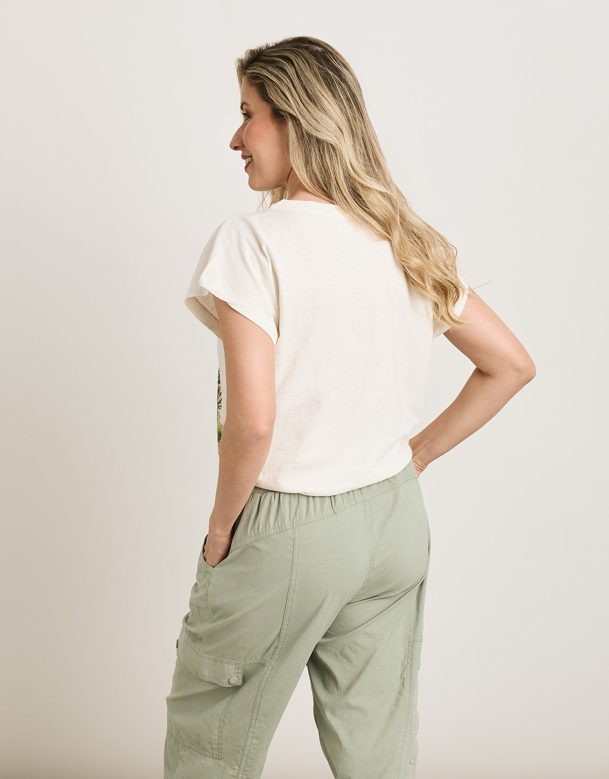 Camiseta Manga Corta Beige - Balmina 