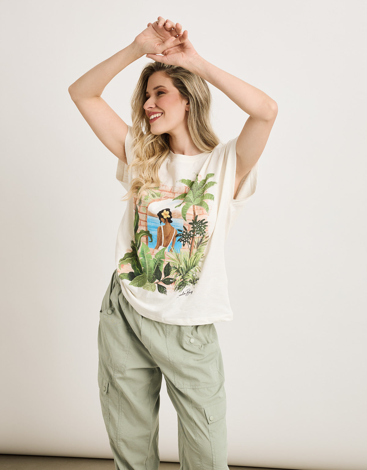 Camiseta Manga Corta Beige - Balmina 