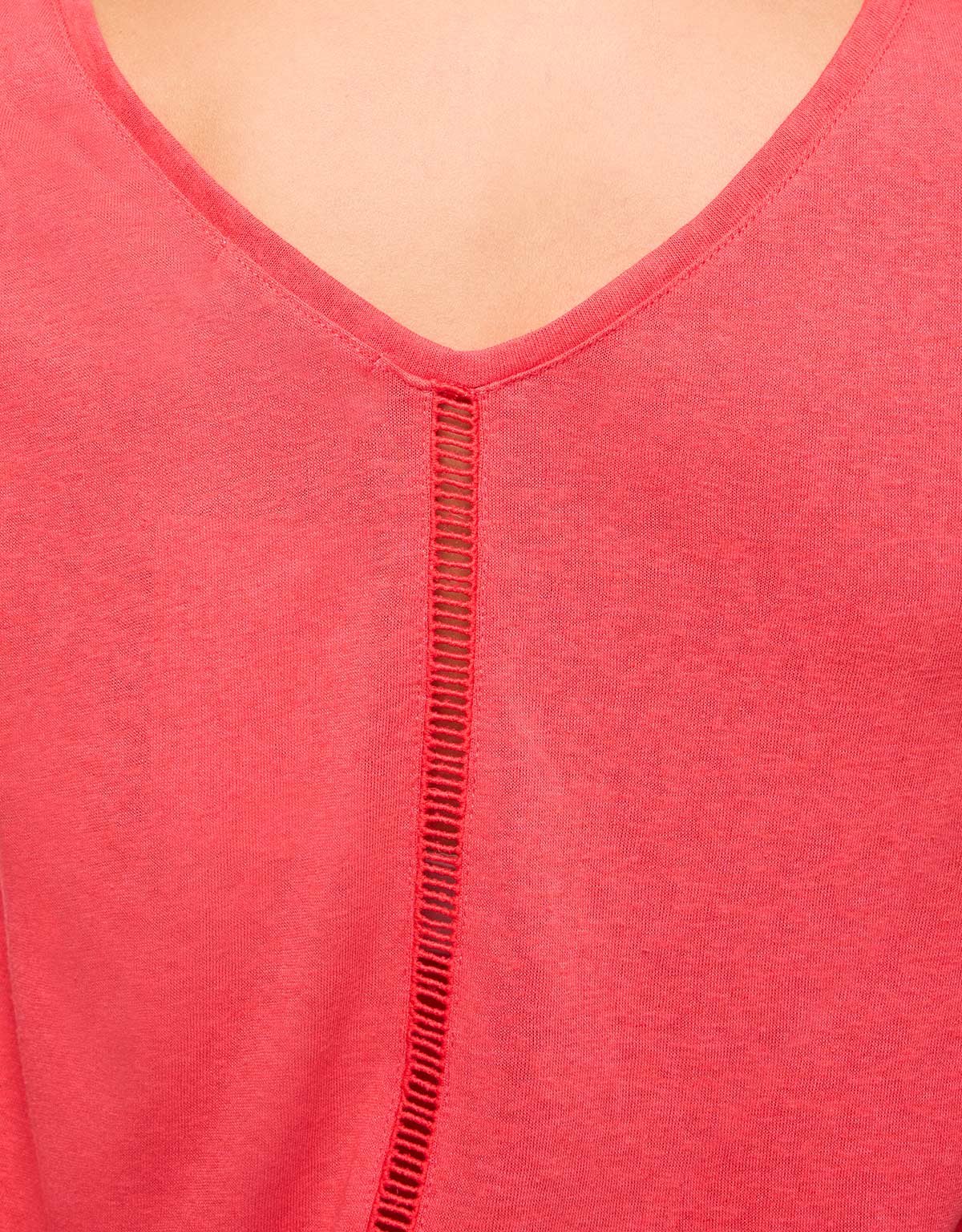 Coral Vest Top with Openwork Back Detail – Kia