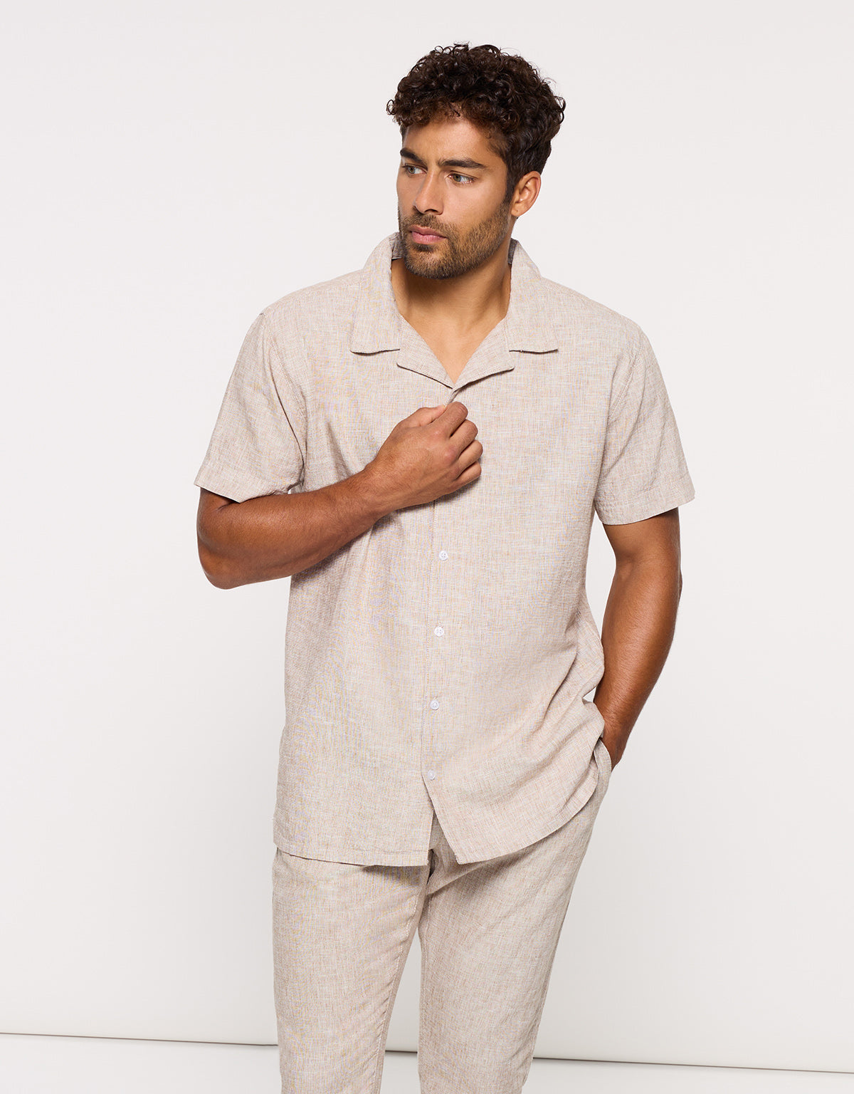 Beige Linen Shirt - Deon