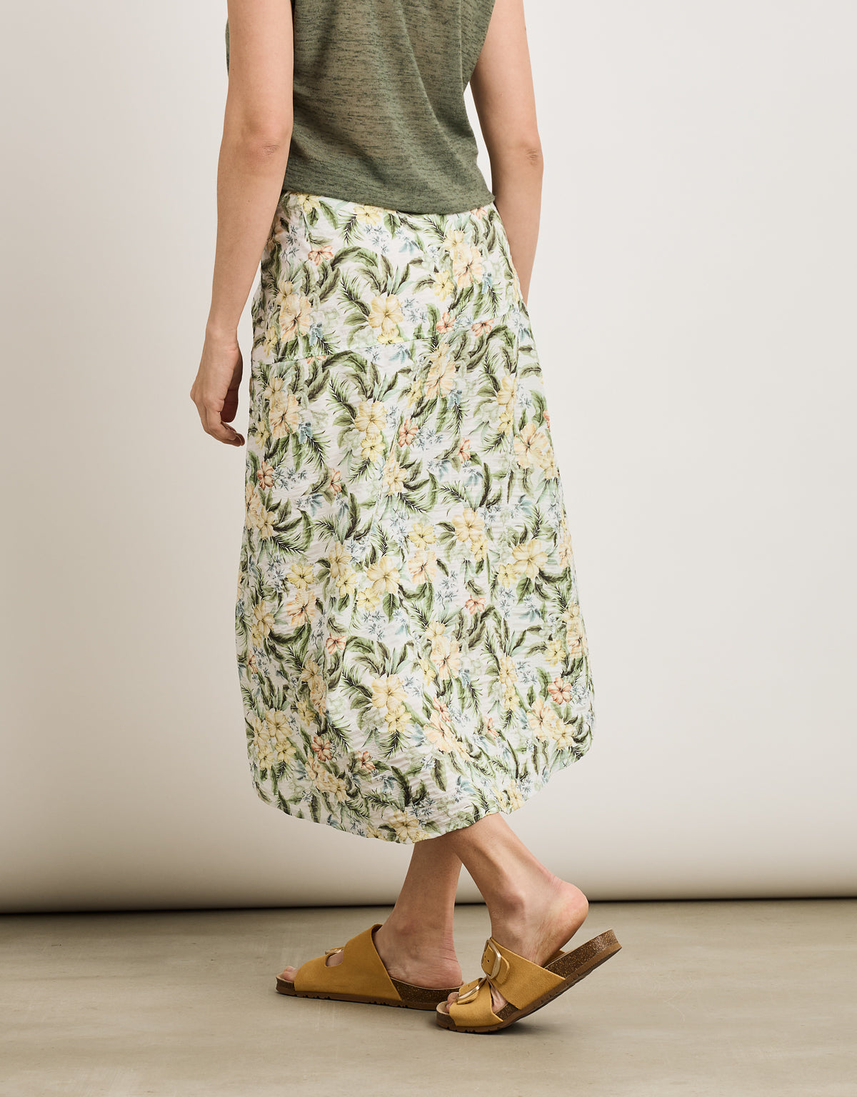 Falda Midi Amarillo - Ilche 