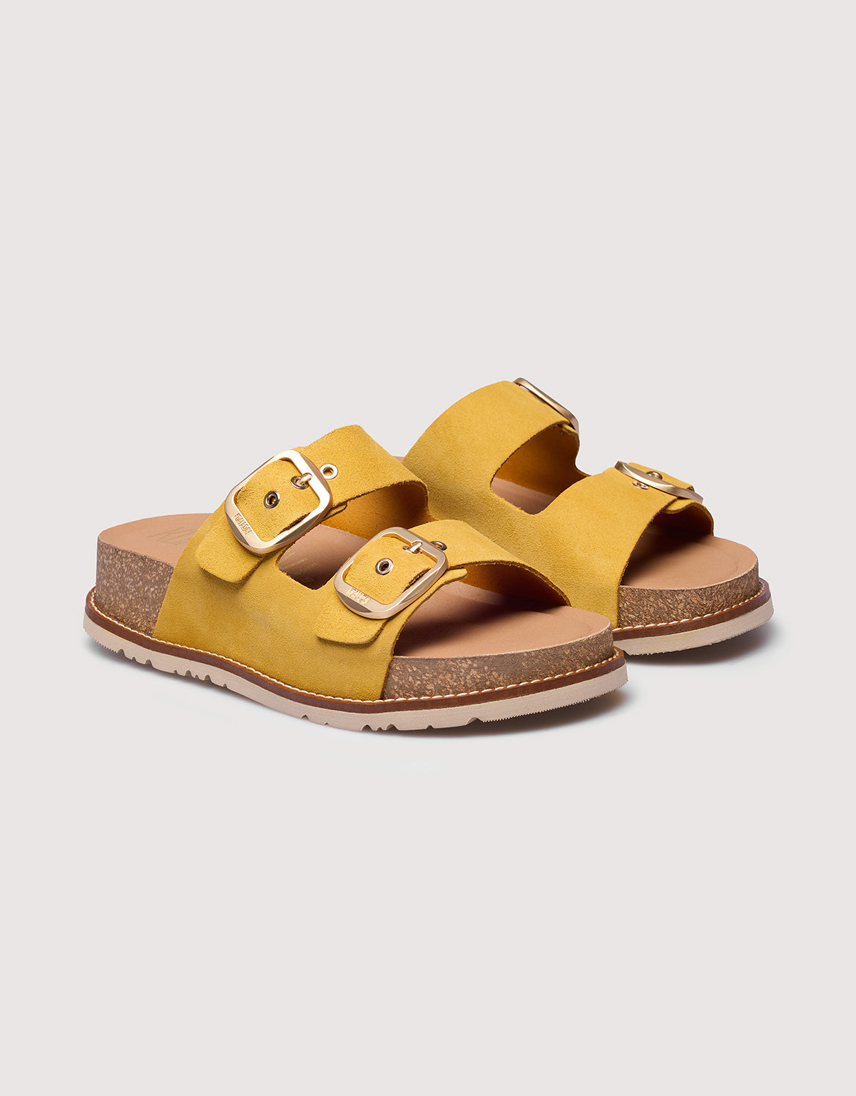 Heeled Sandal Organic Mustard Wedge - Sintran