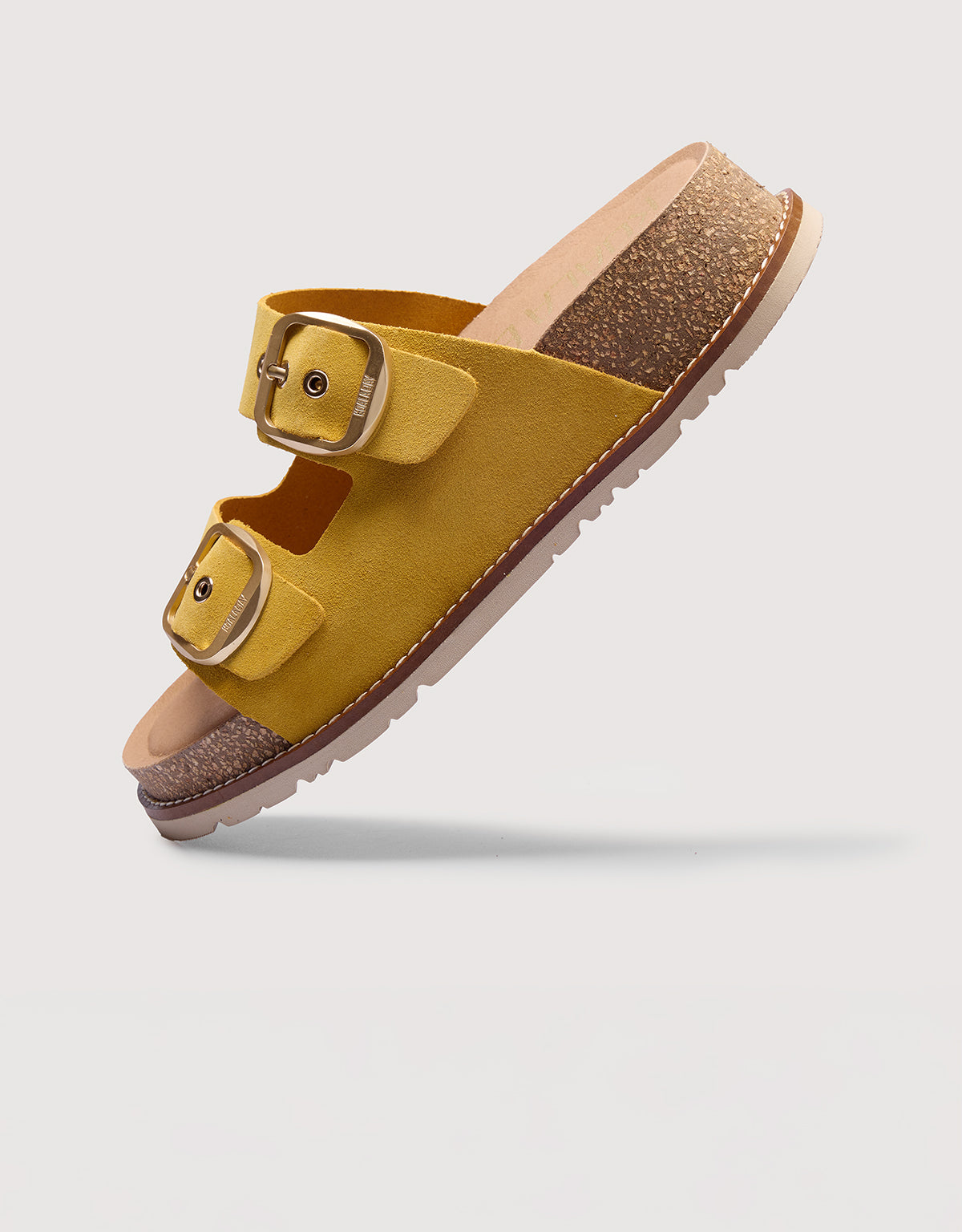 Heeled Sandal Organic Mustard Wedge - Sintran