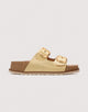Bio Leather Gold Sandal with Wedge - Sintran