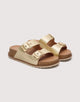 Champagne-coloured Organic Wedge Sandals - Sintran