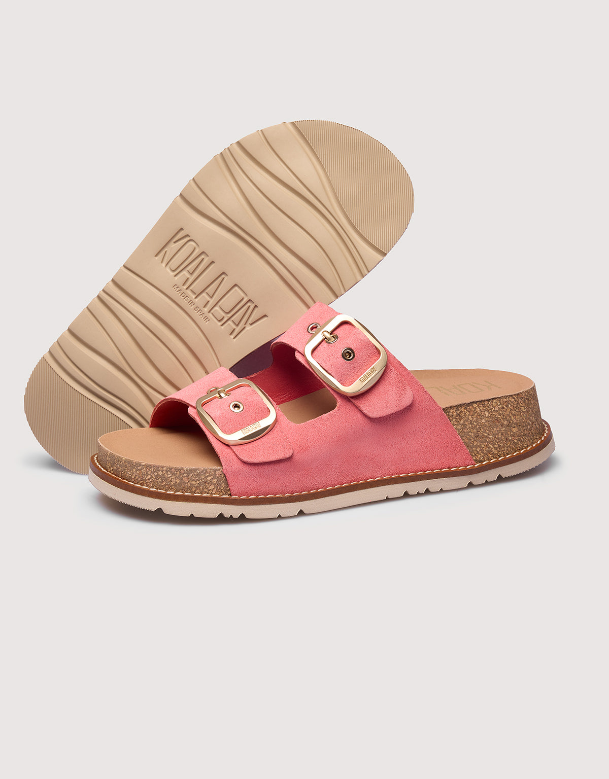 Pink Bio-Leather Wedge Sandal - Sintran