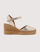 Wedge Leather Sandals Champagne - Carol
