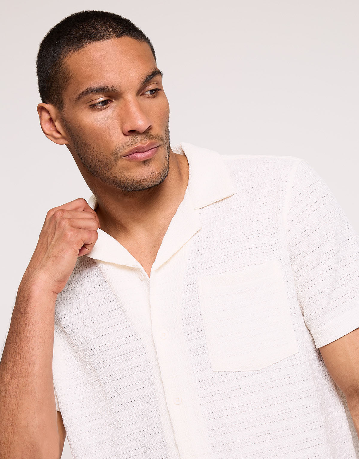 Camisa Manga Corta Blanco - Puntillet