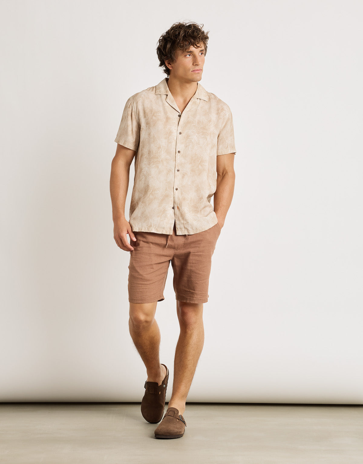 Short Sleeve Shirt Brown - Fog