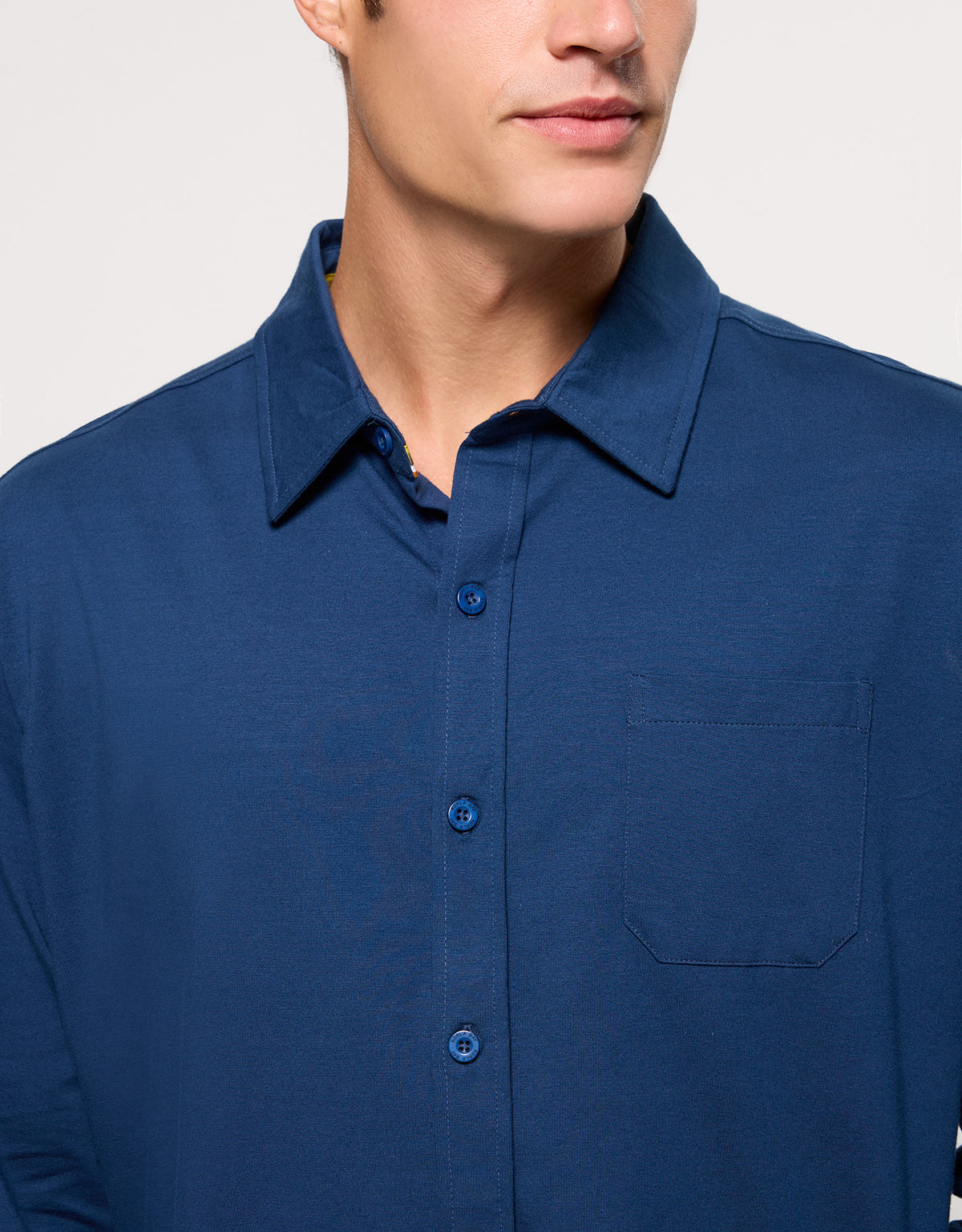 Navy Blue Long Sleeve Shirt - Niana
