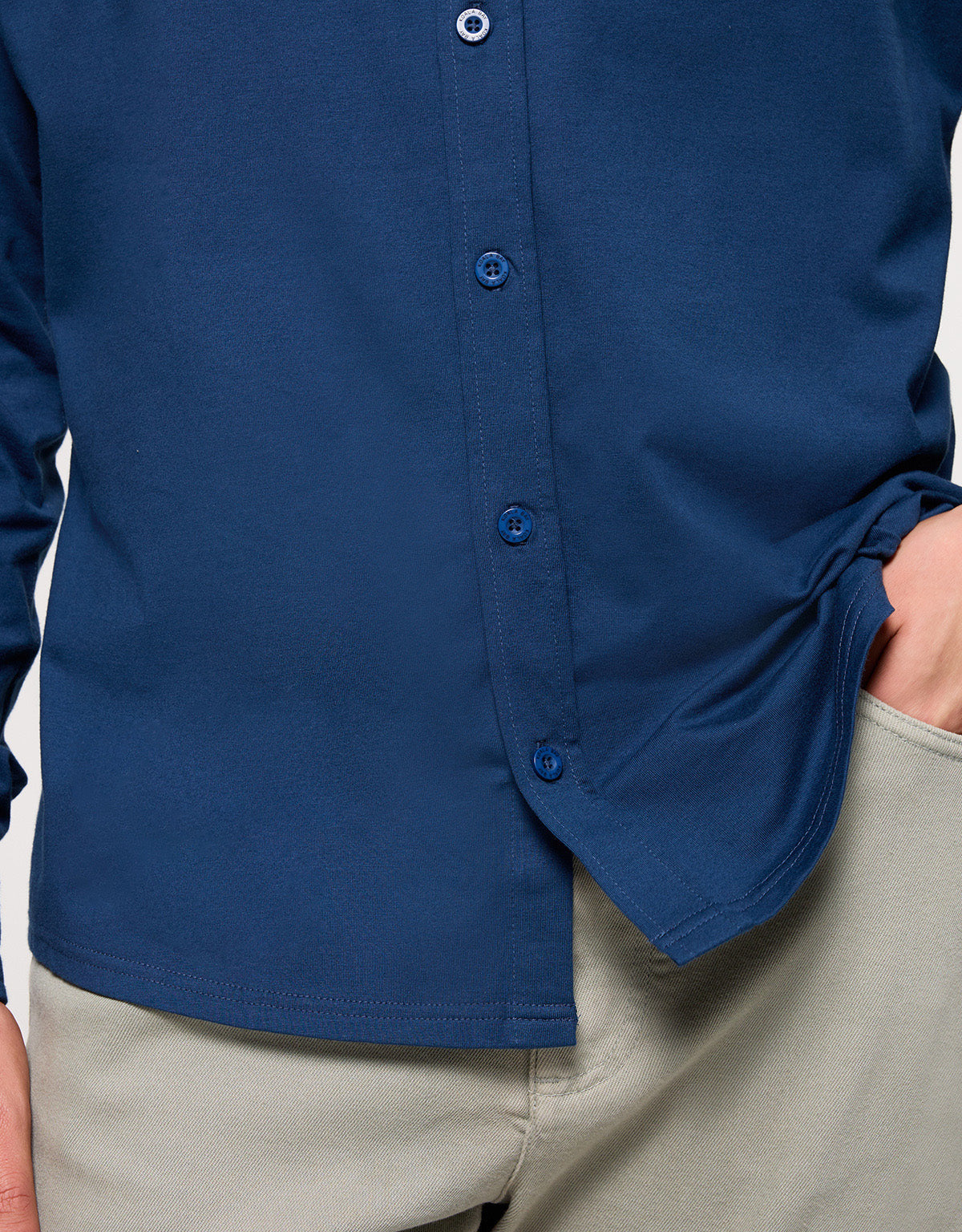 Navy Blue Long Sleeve Shirt - Niana