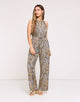 Dark Green Long Jumpsuit - Caliste