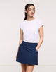 Navy Blue Sporty Mini Skirt - Fabort